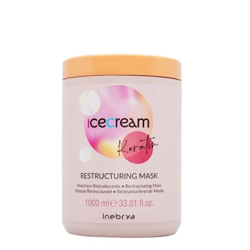 Inebrya icecream keratin hajpakolás egy literes kiszerelésben