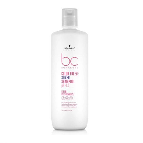 Schwarzkopf bc BONACURE pH 4.5 Color Freeze Silver hamvasító sampon 1000ml kiszerelésben